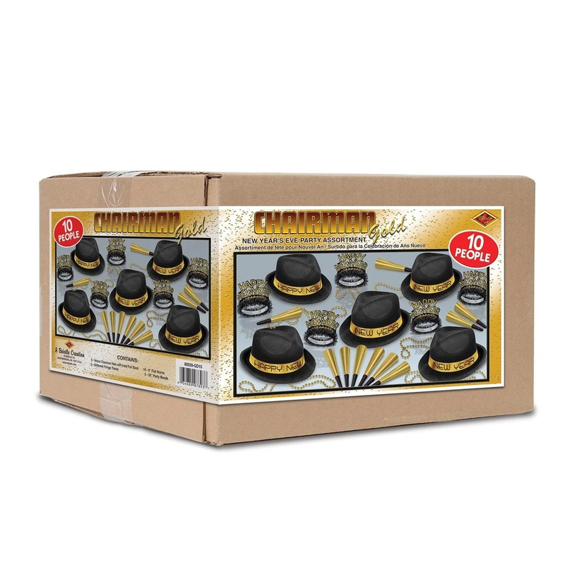 New Years Chairman Gold Assorted Kit for 10