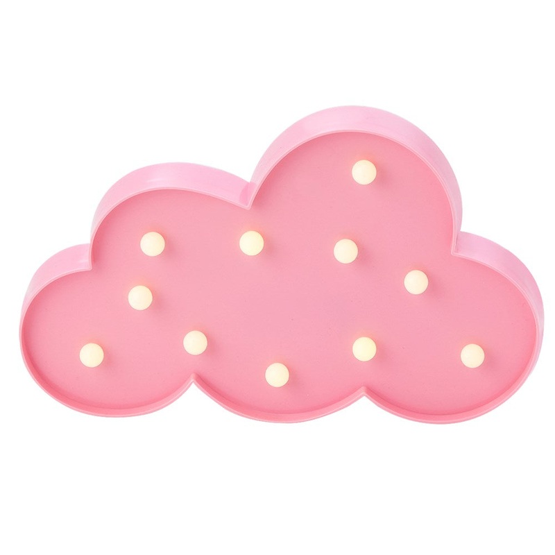 Plastic Marquee Light Cloud - Pink