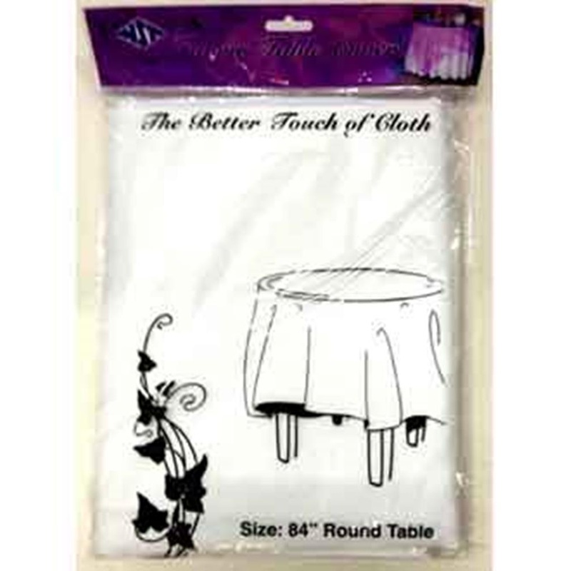 Round 84 inch Tablecover in White