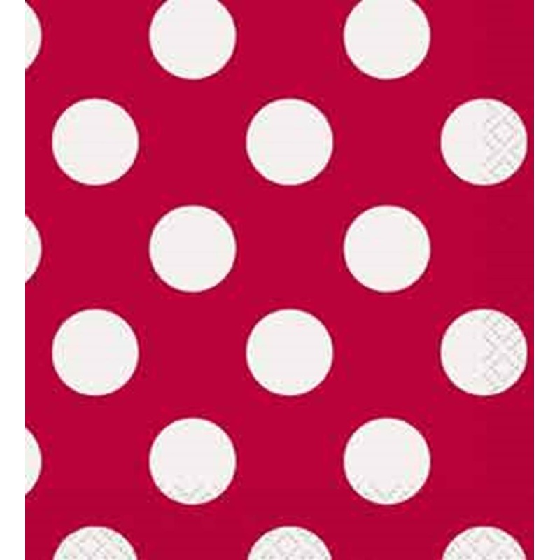 Ruby Red Dots Napkin (S) 16ct