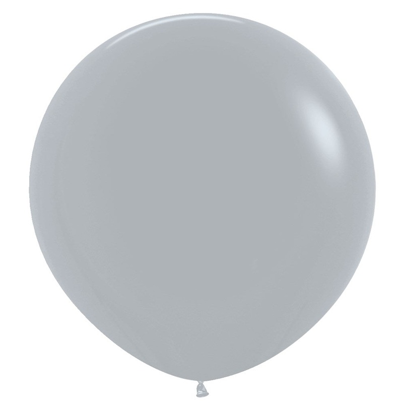 24 inch Sempertex Deluxe Grey Latex Balloons 10ct