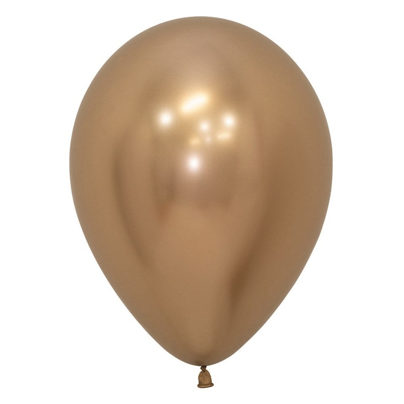 5 inch Sempertex Reflex Gold Latex Balloons 100ct