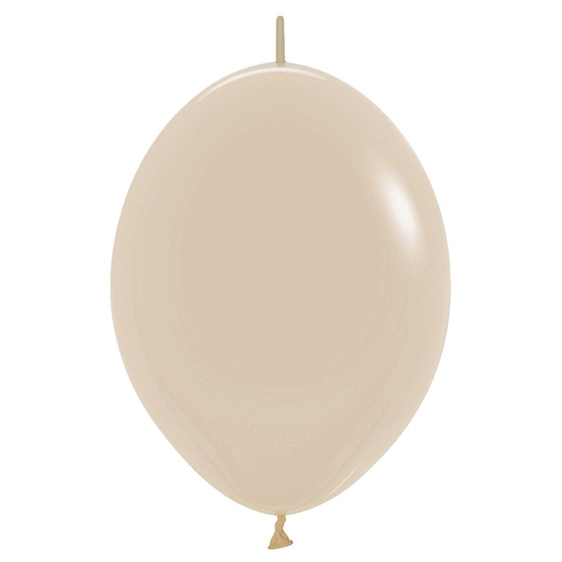 6 inch Sempertex Deluxe White Sand LINK-O-LOON 50ct