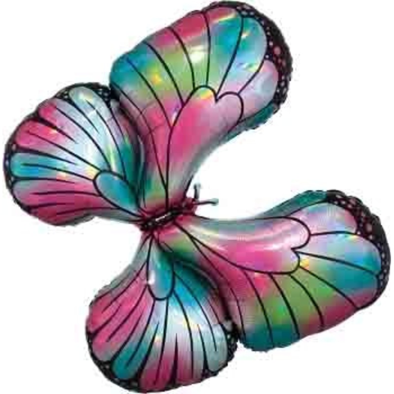 Anagram Butterfly Teal 30 inch Foil Balloon 1ct