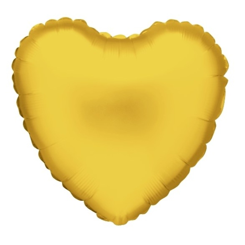 Betallic Gold Heart 18 inch Heart-Shaped Balloon 1ct