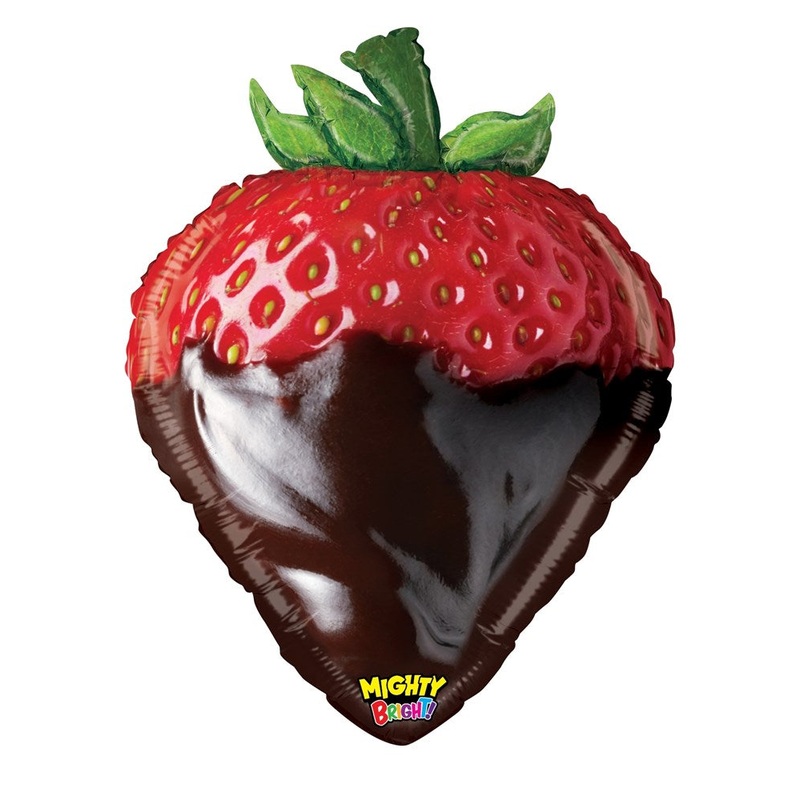 Betallic Mighty Chocolate Strawberry 21 inch Mighty Bright Shape 1ct