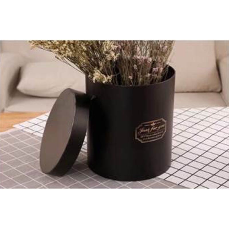 Black Round Bouquet/Gift Box 3pc Set