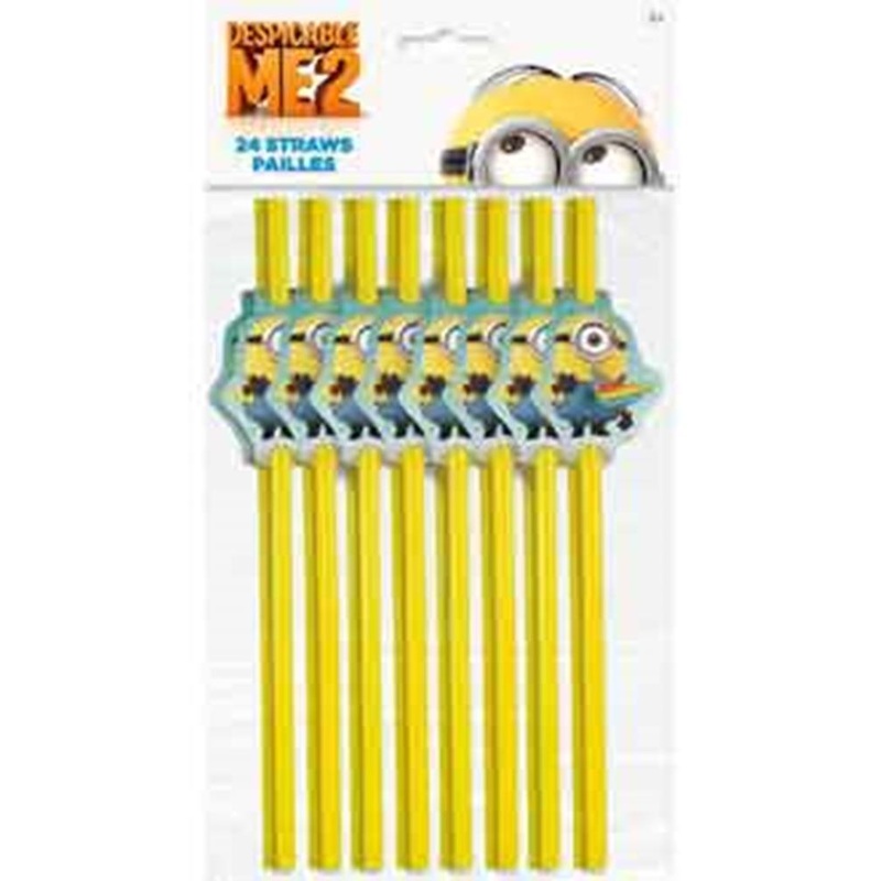 Despicable Me 2 Party Straws 24ct