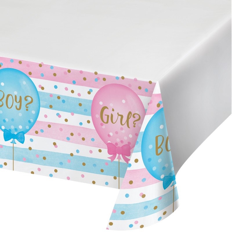 Gender Reveal Balloon Tablecover 54inx102in