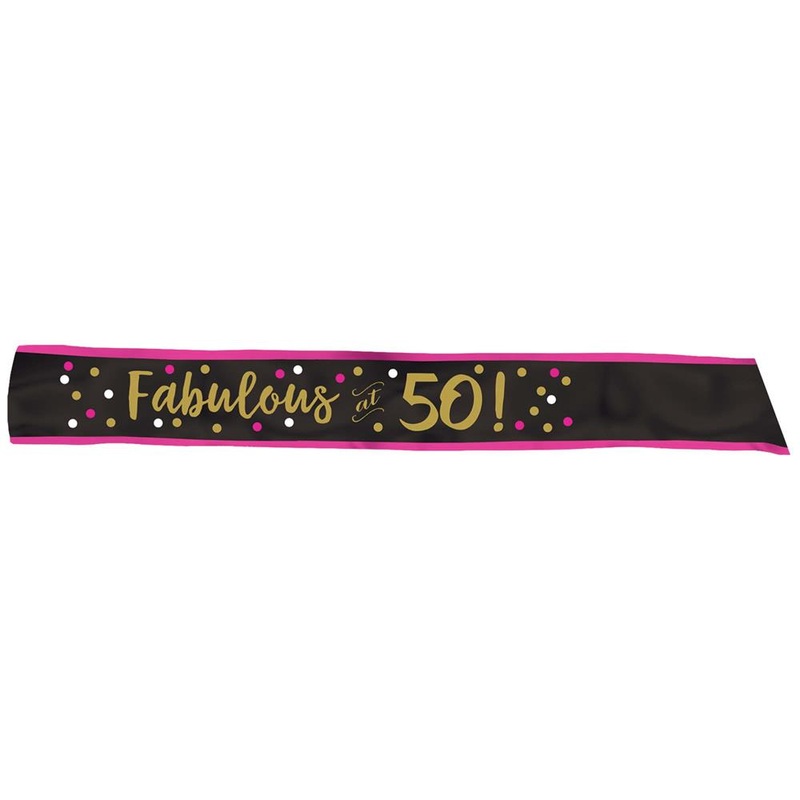 Pink-Gold 50 Fabric Sash