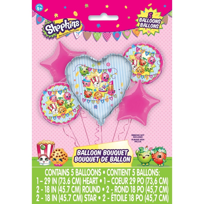 Shopkins Balloon Bouquet 5pc