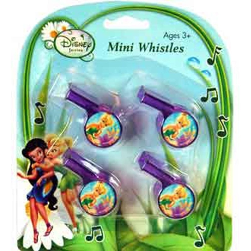 Tinkerbell Fairies 4ct Mini Whistle