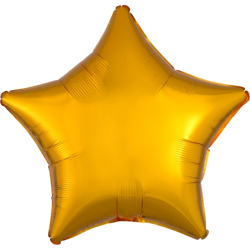 Anagram Metallic Gold Star 19 inch Foil Balloon 1ct
