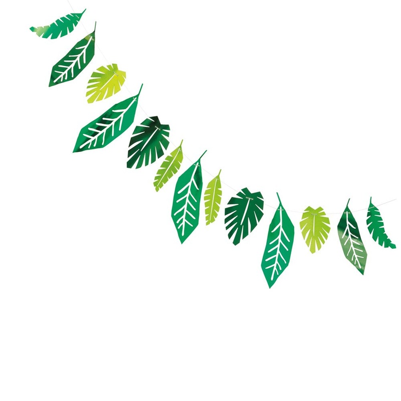 Animal Safari Foil Leaves Garland 7ft