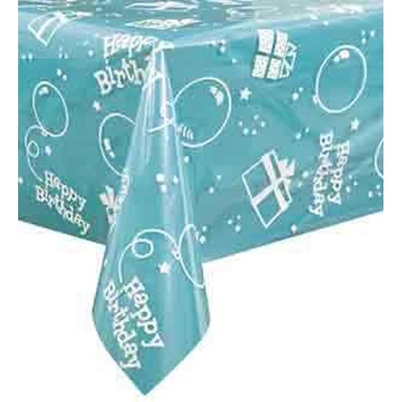 Clear Happy Birthday Tablecover
