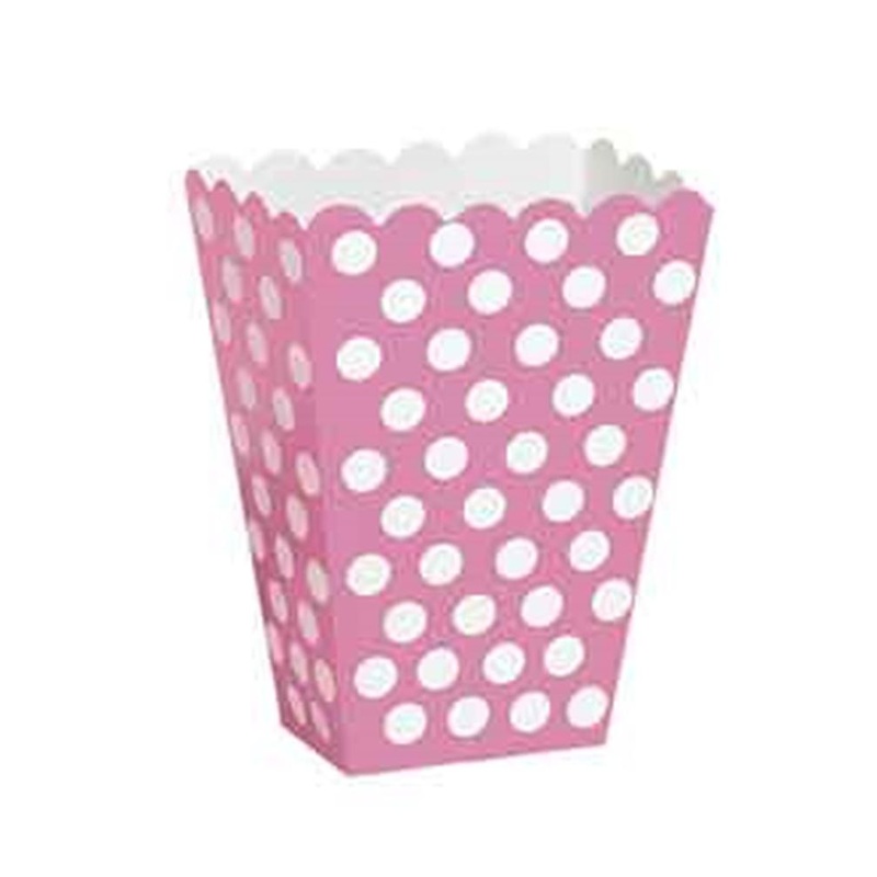 Hot Pink Dots Treat Boxes 8ct