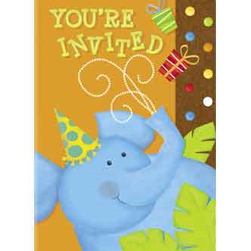 Jungle Party Invitation 8ct