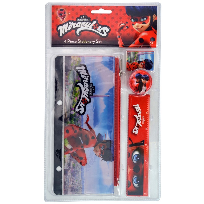 Miraculous Ladybug 4pc Stationery Set