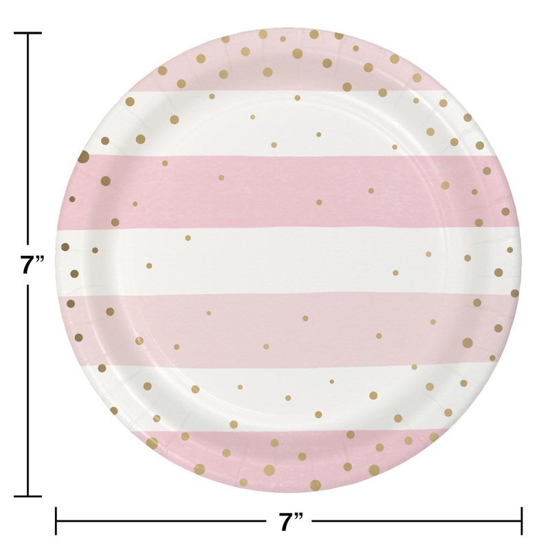 Pink Gold Celebration 7in Plate 8ct