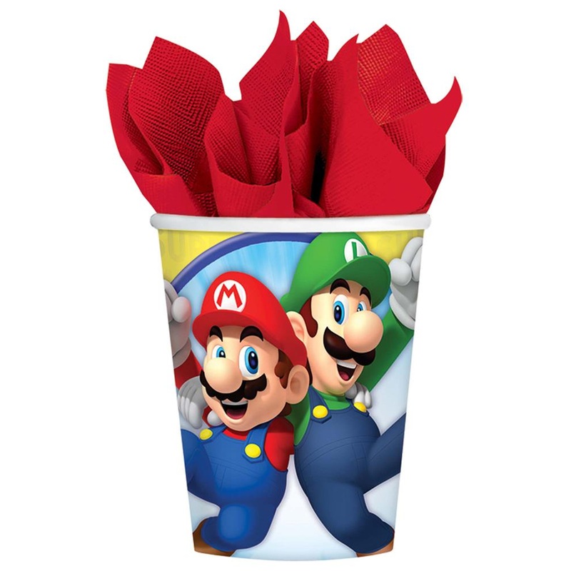 Super Mario Brothers Cup 9 ounce 8ct