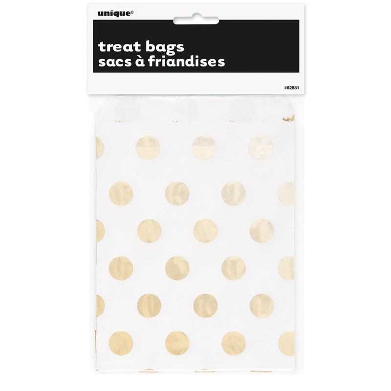Treat Bag 8ct - Gold Dots