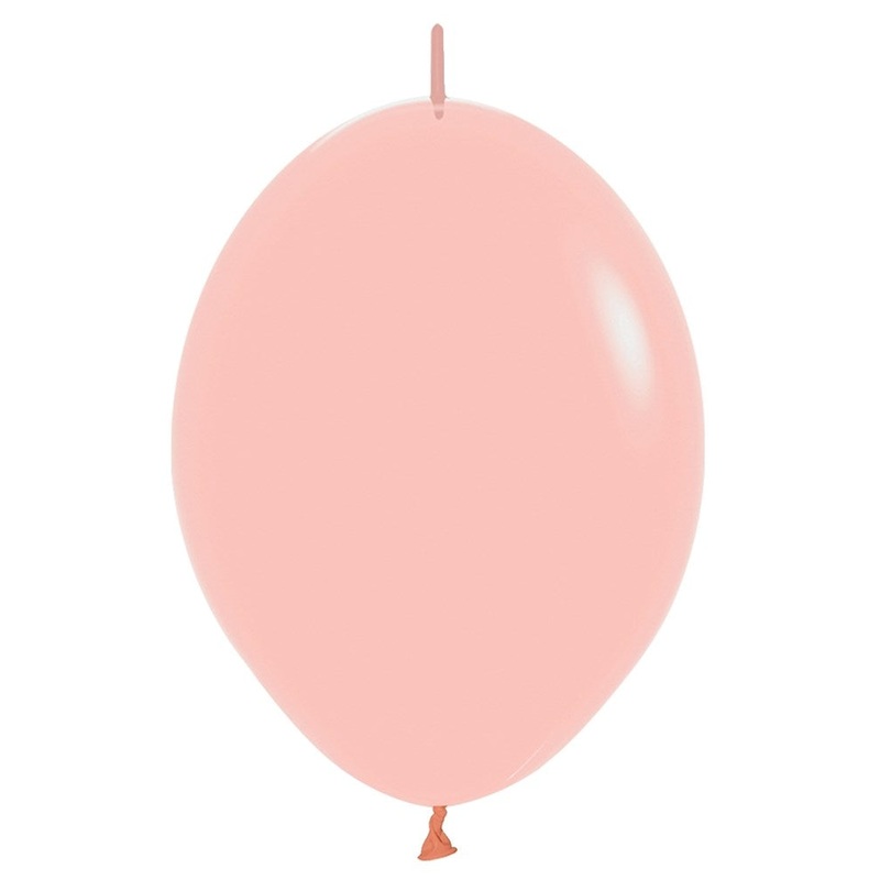 6 inch Sempertex Pastel Matte Melon LINK-O-LOON 50ct