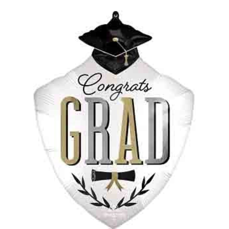 Anagram Grad Satin Infused Caps 30 inch Foil Balloon 1ct