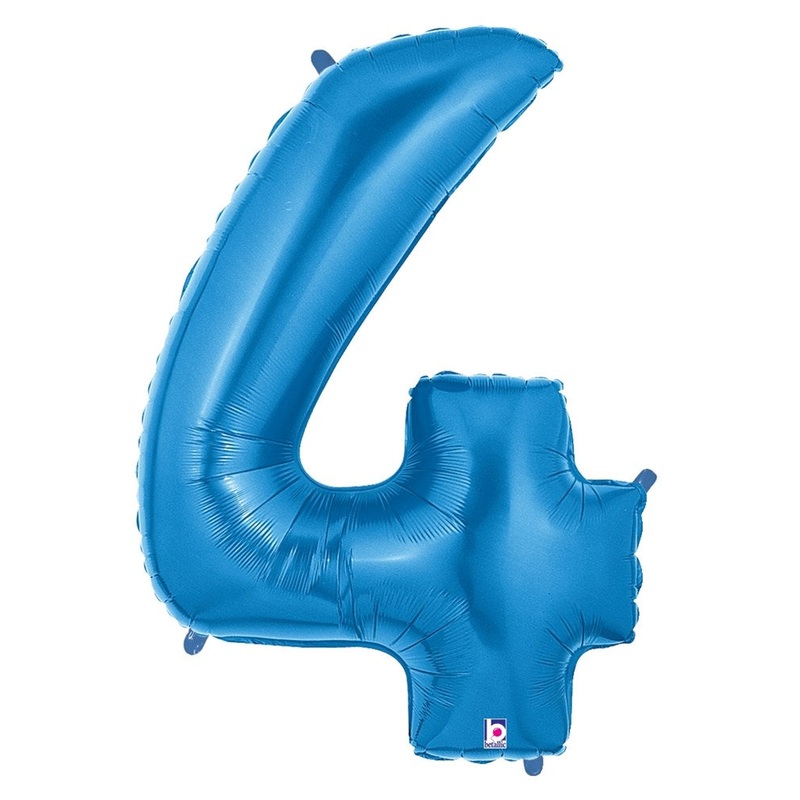 Betallic 4 Blue 34 inch Shaped Foil Balloon 1ct