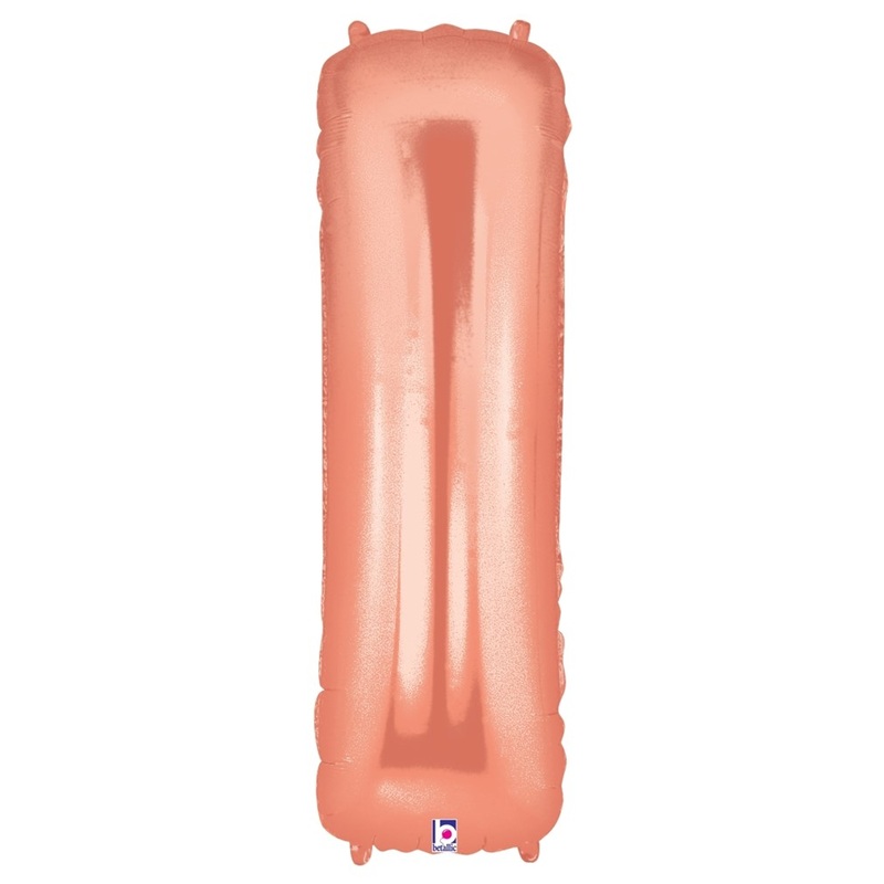 Betallic I Rose Gold 34 inch Shaped Foil Balloon Polybagged 1ct