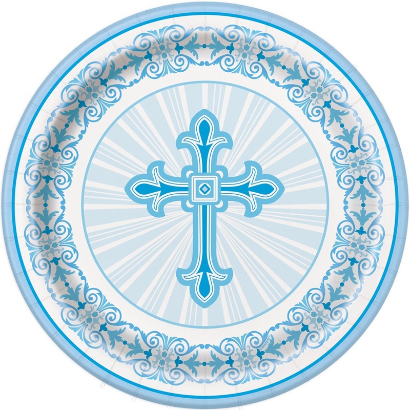 Rad Cross Plate (L) 8ct - Blue