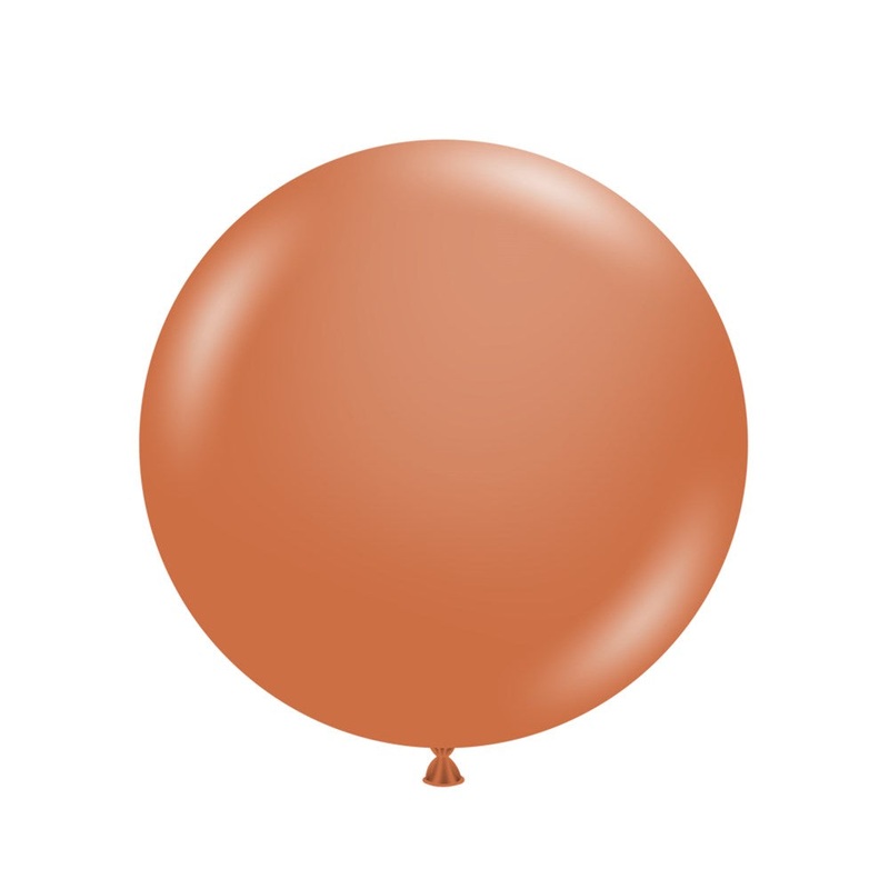 Tuftex Burnt Orange 17 inch Latex Balloons 25ct