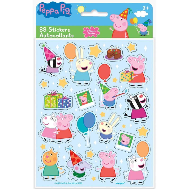 4 Peppa Pig Sticker Sheets