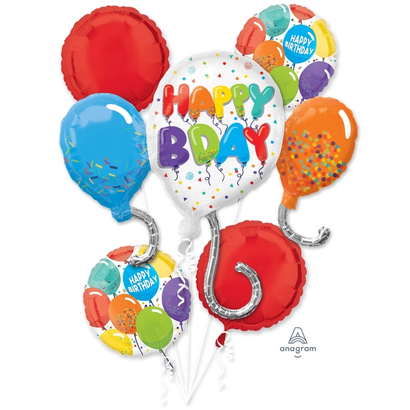 Anagram Happy Birthday Celebrations Bouquet  5ct