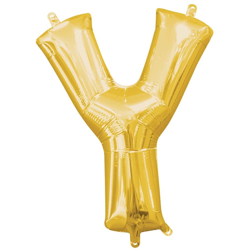 Balloon Letter 14in Y - Gold