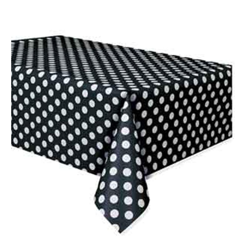 Black Dots Tablecover 54x108 in