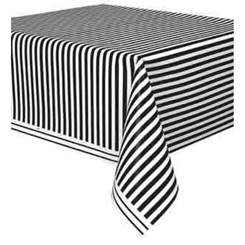 Black Stripe Tablecover 54x108