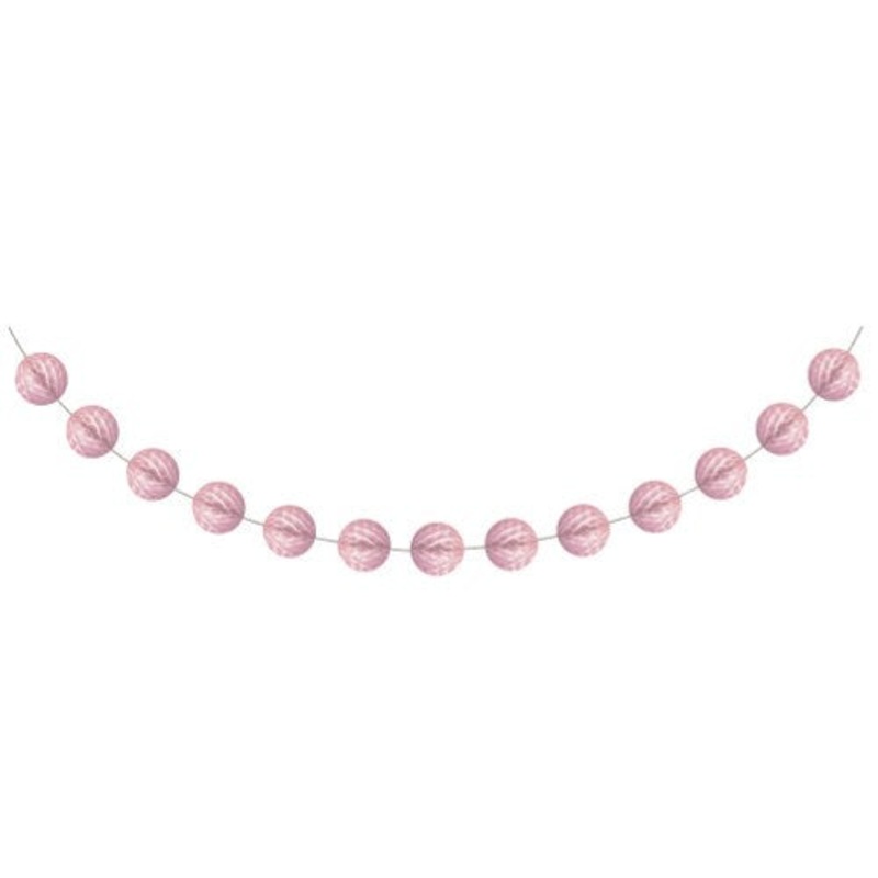 Honeycomb Garland Mini - Classic Pink