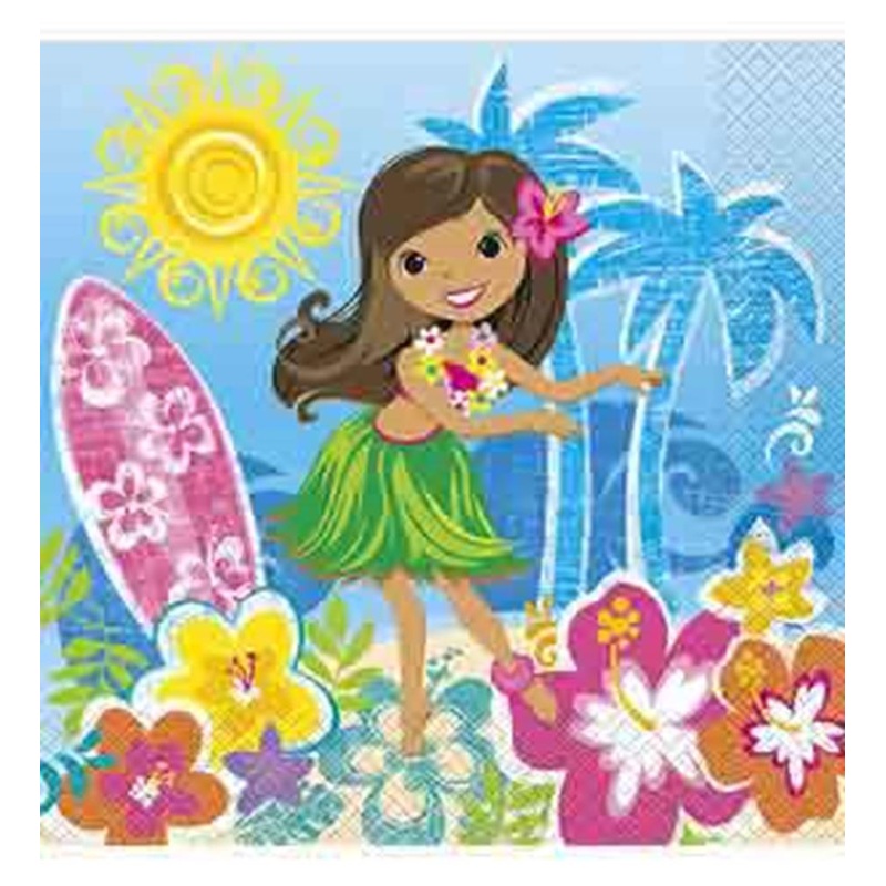 Hula Beach Party Napkin (L) 16ct
