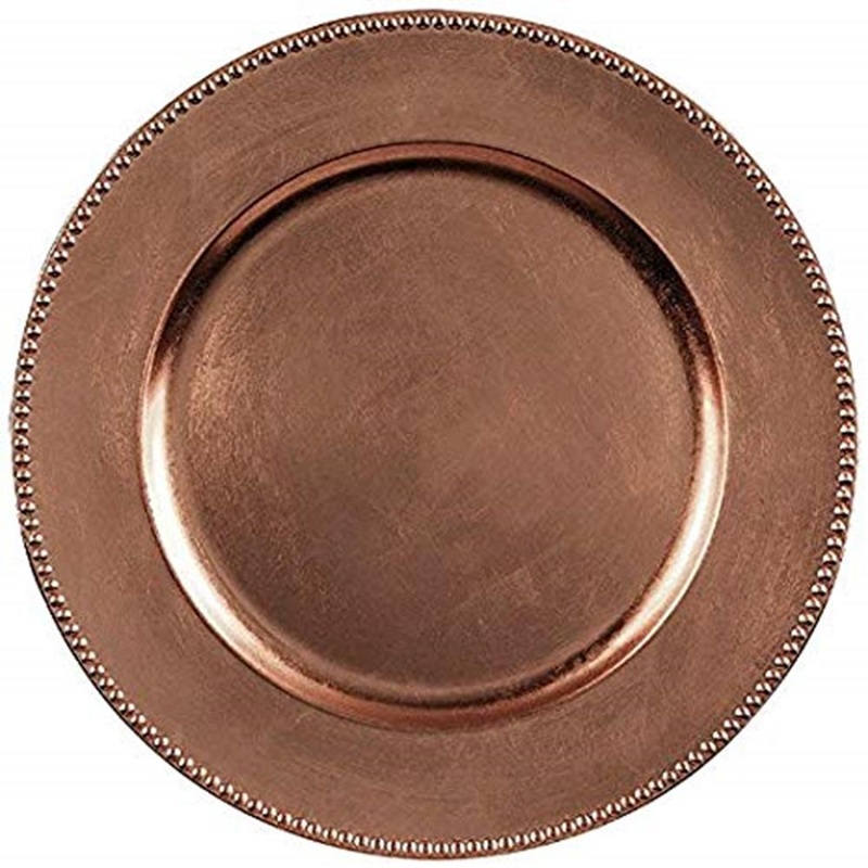 Metallic Round Charger Rose Gold 1ct