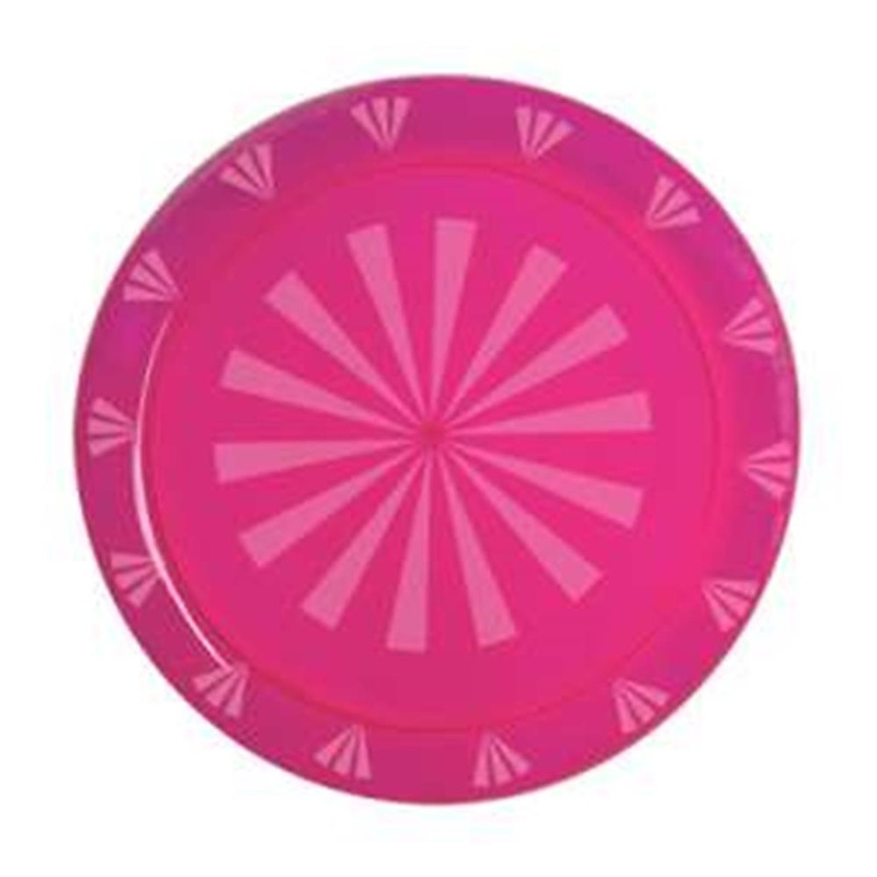 Neon Pink Tray Round 12in