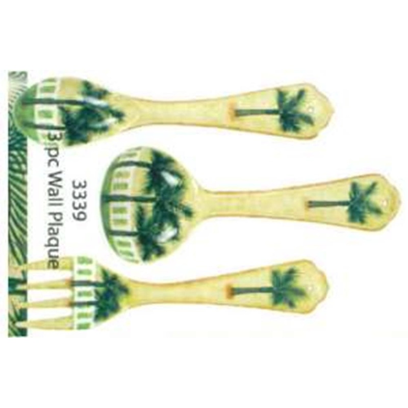 Palm Tree Wall Plaque 3pc