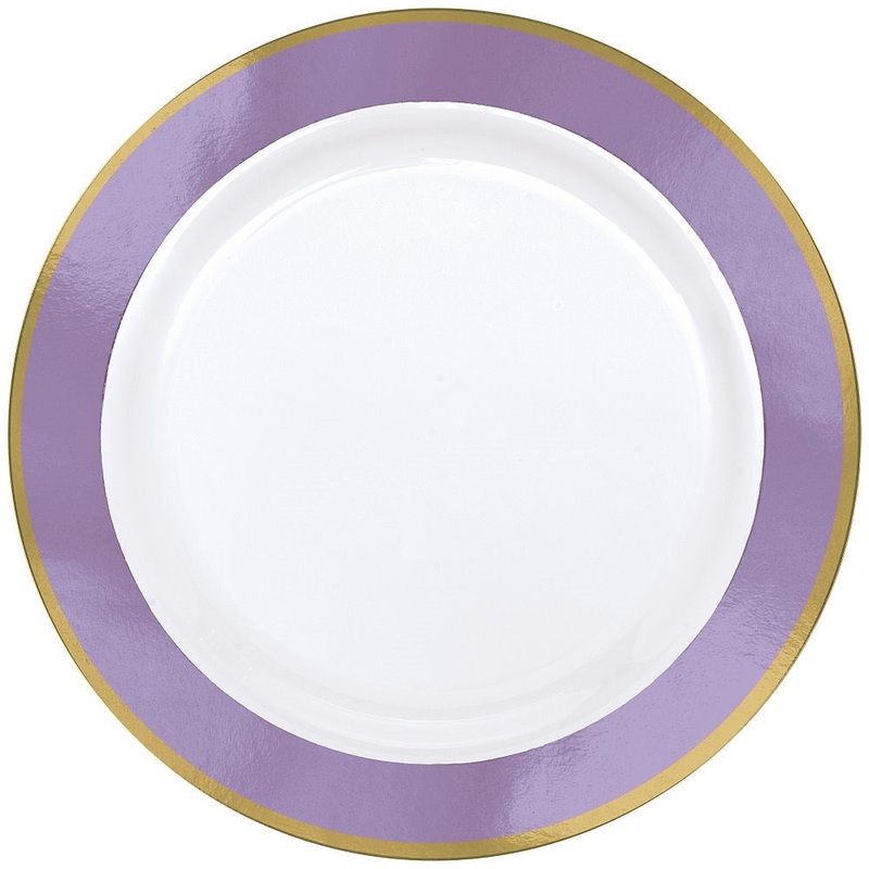 Plate Lavender Border 10.25in 10ct