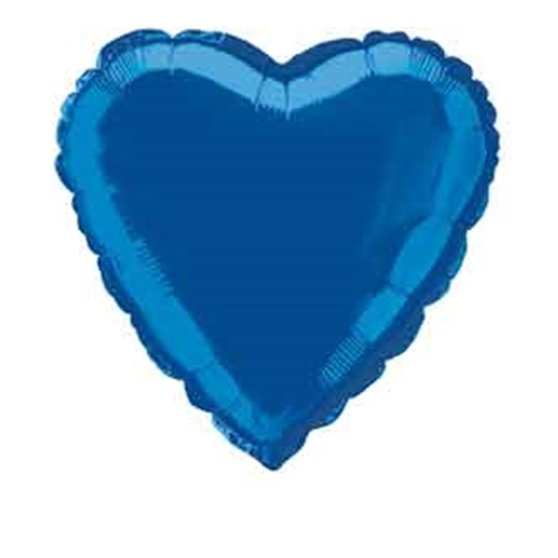Royal Blue Solid Heart 18 inch Foil Balloon