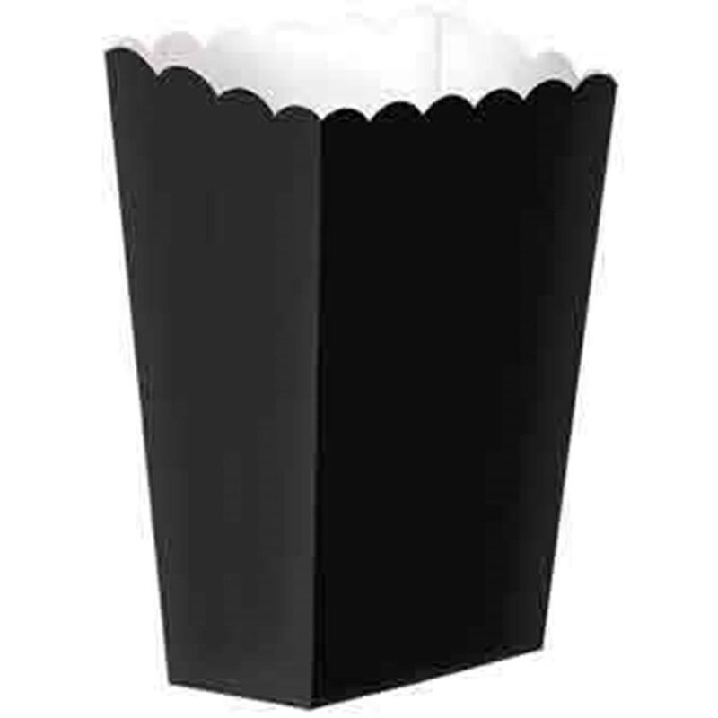 Small Popcorn Box Black 5ct