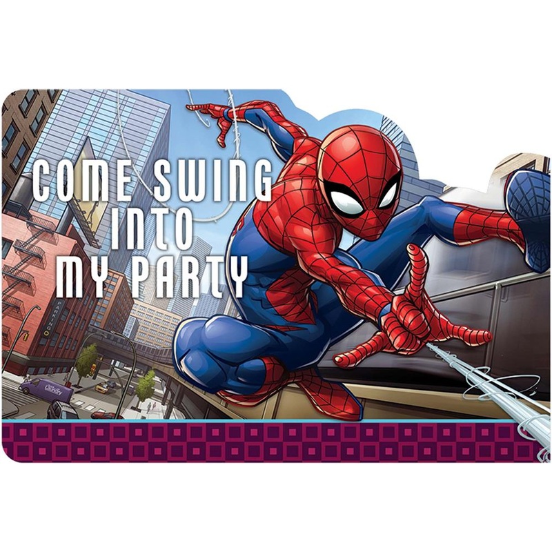 Spiderman Webbed Wonder Invitation 8ct
