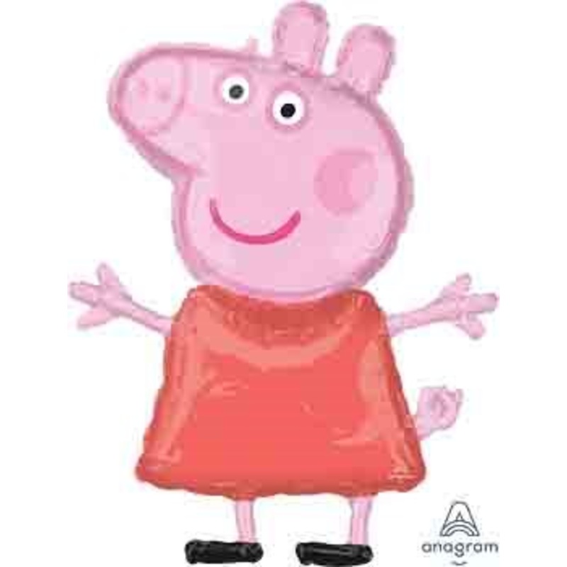 Anagram Peppa Pig Shape Foil Balloon 1ct