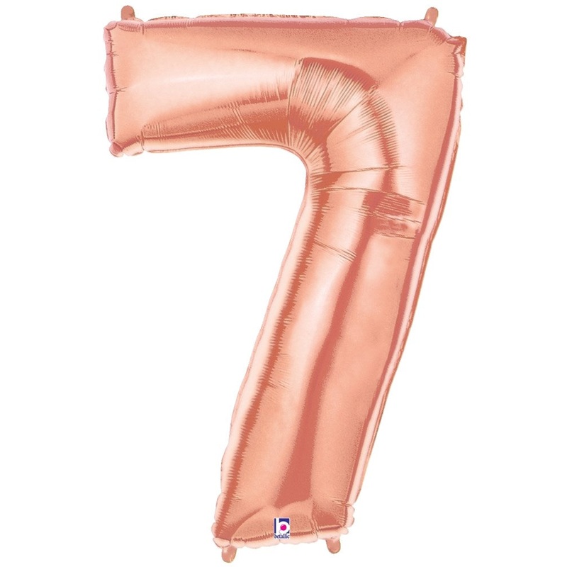 Betallic 7 Rose Gold 34 inch Shaped Foil Balloon 1ct