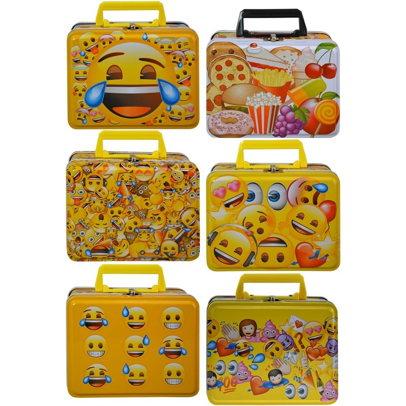 Emoji Tin Lunch 7x3.25x5.5