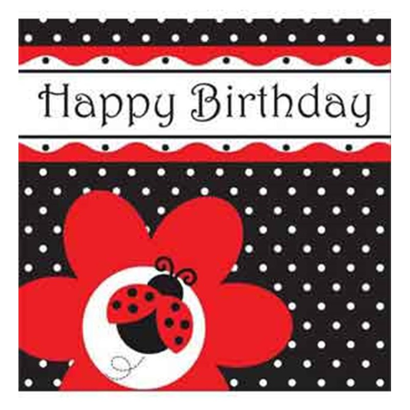 Ladybug Fancy Napkin (L) 3-Ply Happy