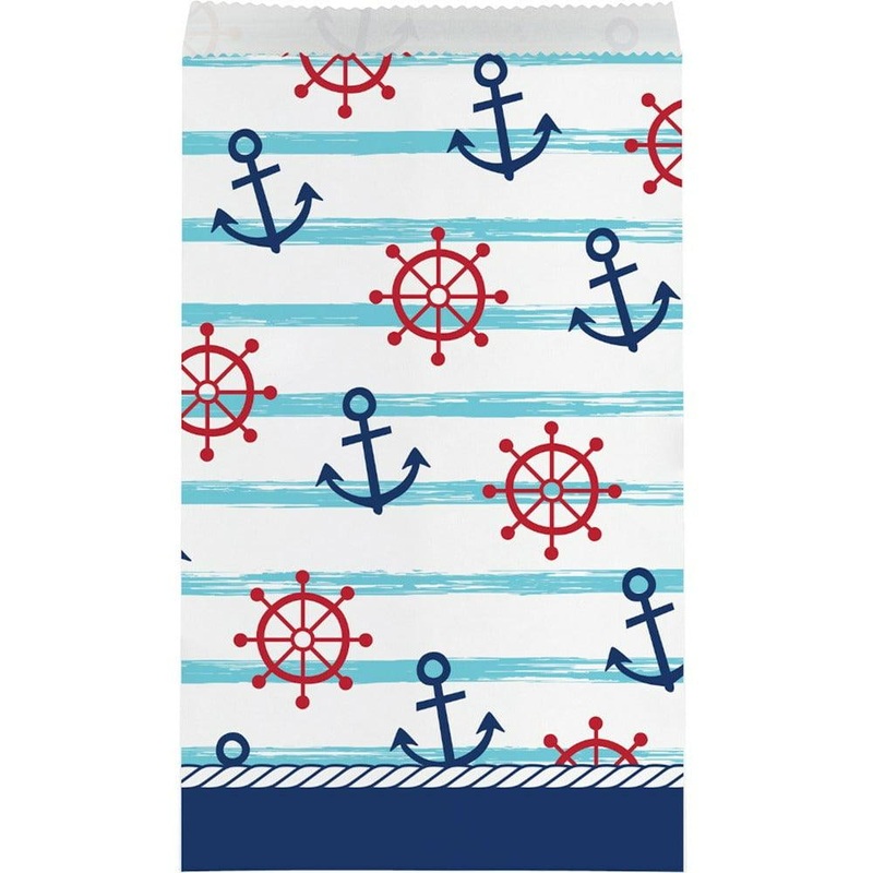 Nautical Baby Paper Treat Bag 8ct